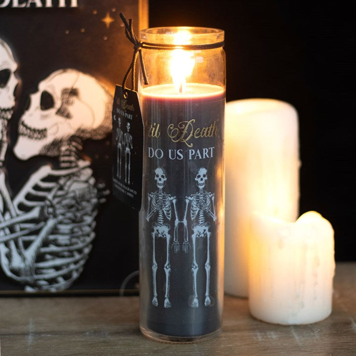 Death do us part glass tube candle amber noir fragrance