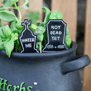 Tombstone plant markers