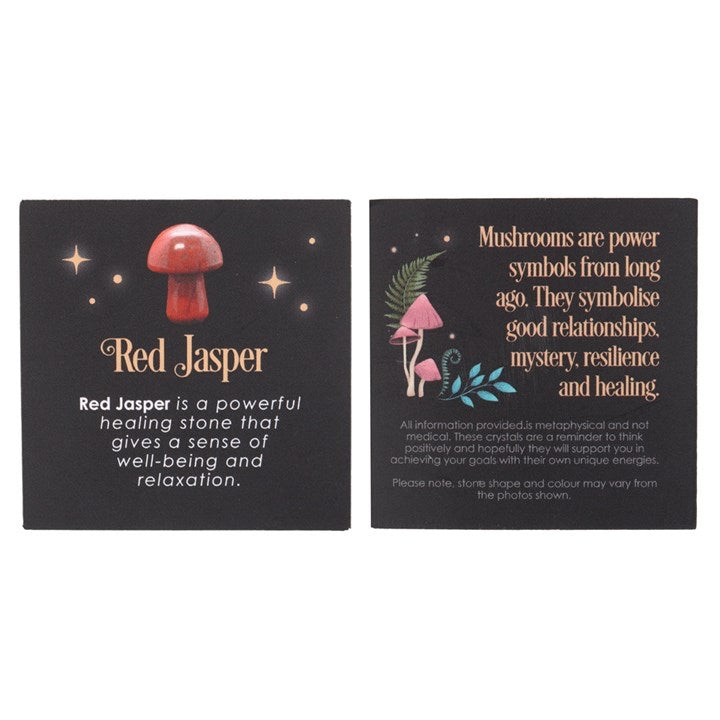 Magical red jasper Crystal mushroom