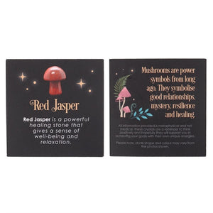 Magical red jasper Crystal mushroom