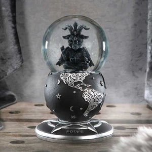 Baby Baphomet Luxus-Schneekugel aus Glas, groß, 18,5 cm 