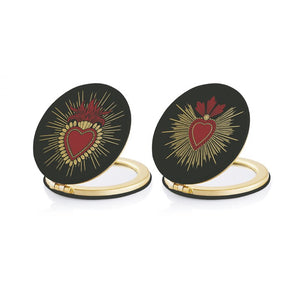 Sacred heart ornate compact mirror