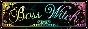 Boss witch slim tin sign