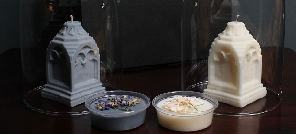 Gothic grave stone candles & wax melts gift set of 4
