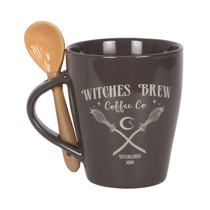 Witches brew coffee co mug and spoon set