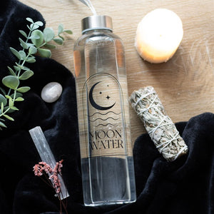 MONDWASSER-GLAS-WASSERFLASCHE