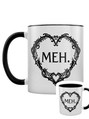 Meh Heart Black Inner 2-Tone Mug