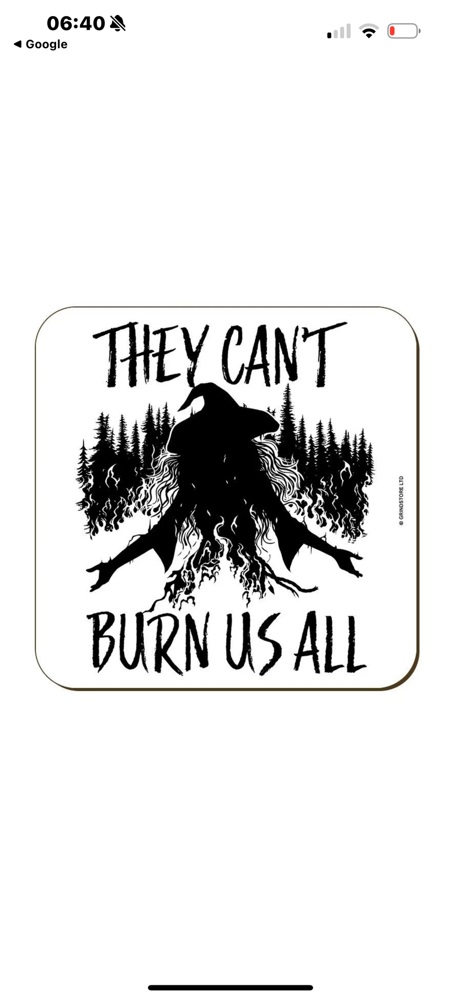 They can’t burn us all coaster
