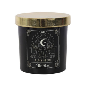 The moon black opium tarot candle