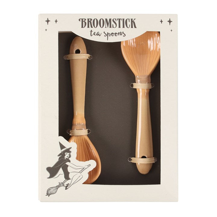 Broomstick tea spoon set