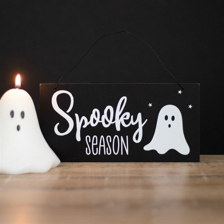 Spooky season hanging sign