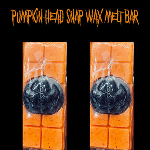 Pumpkin head snap wax melt bar