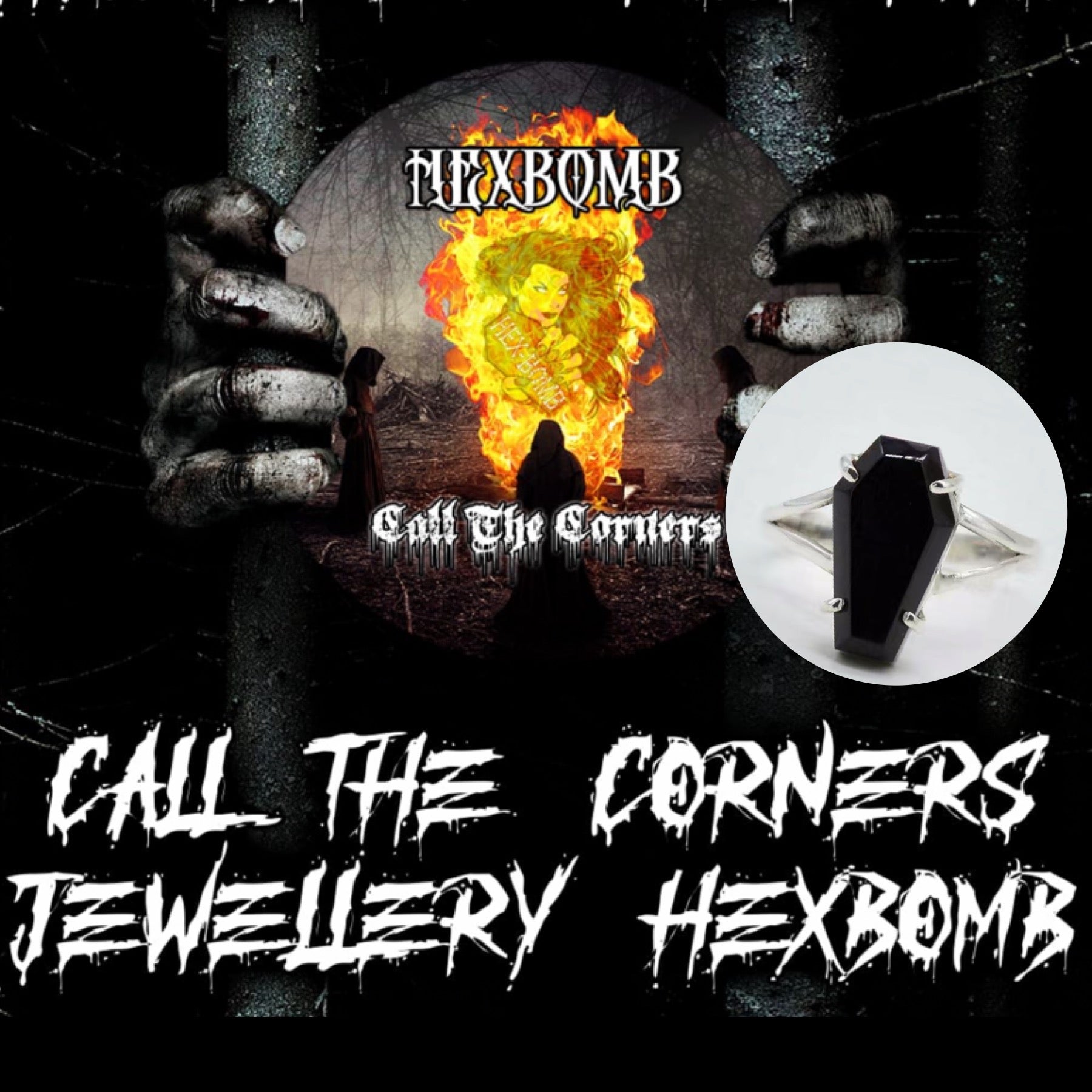 Call the corners jewellery surprise Hexbomb black metallic