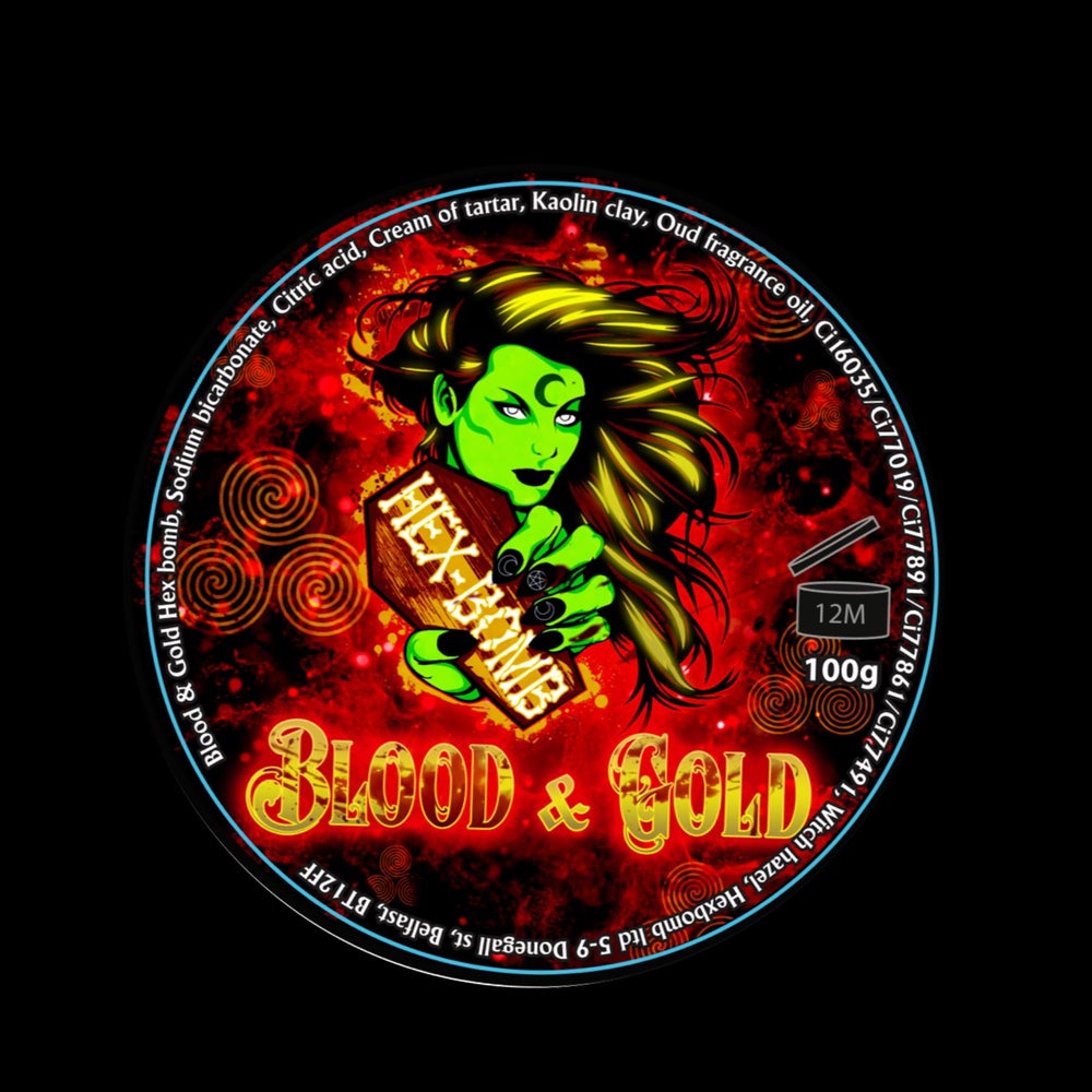 Blood&Gold Luxury Metallic Bath Bomb with Gold Leaf
