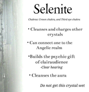Selenite Crystal Point Wand
