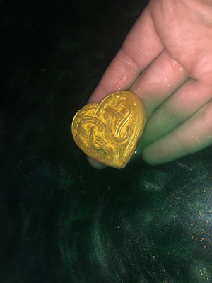 Trinity Emeral Green&amp;Gold Luxuriöse metallische Badebombe mit Blattgold