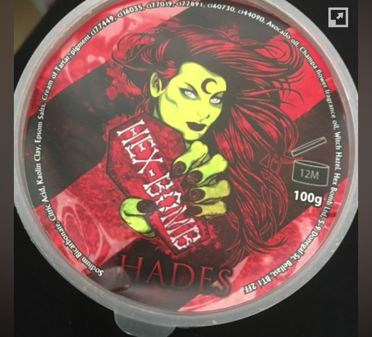 Hades Luxury Dark Bloody Metallic Luxury Bath Bomb with Single Use Soap