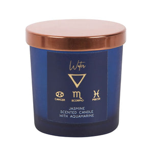 Water element jasmine crystal chip candle