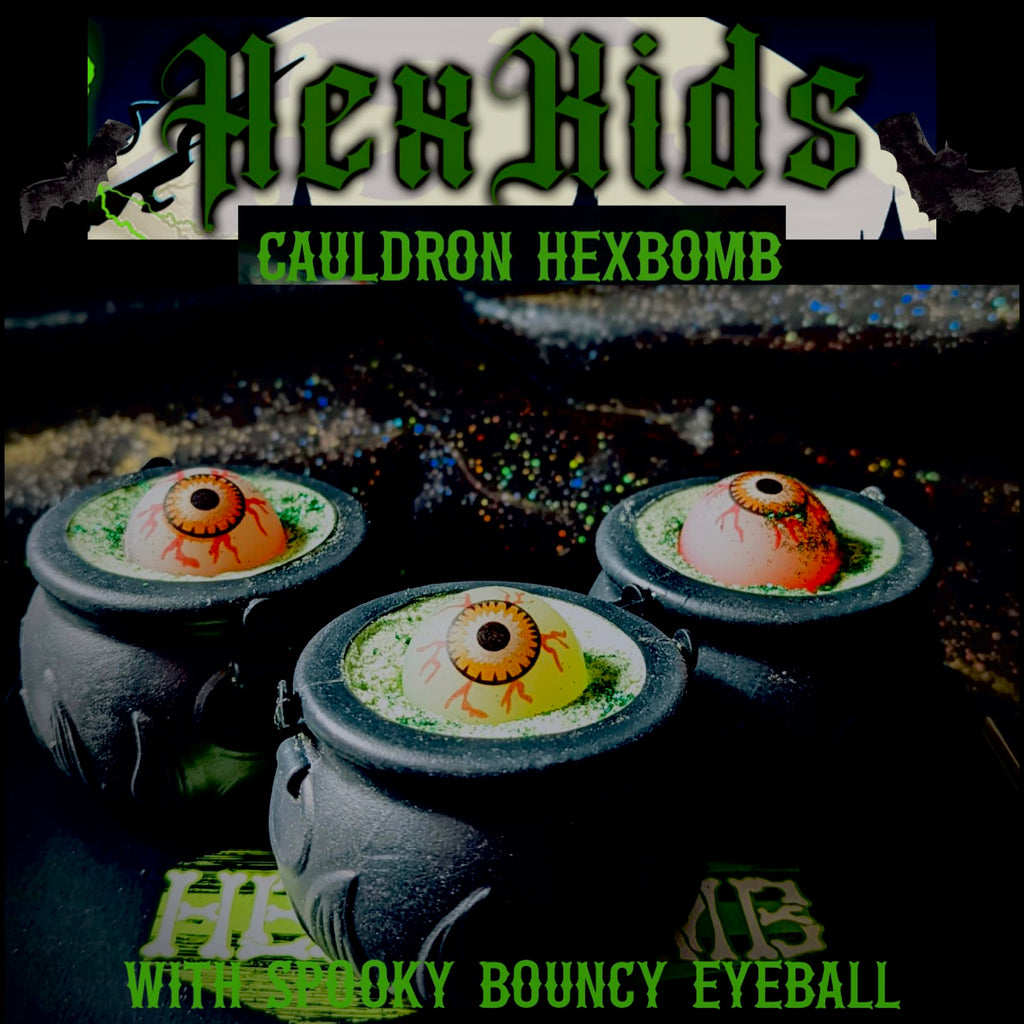 Hexkids cauldron slime green Hexbomb with eyeball