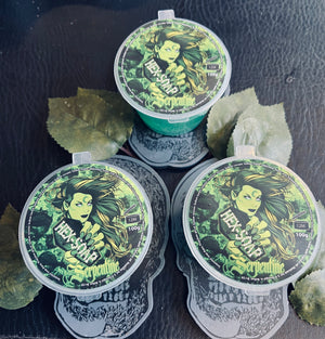 Serpentine metallic green jelly soap