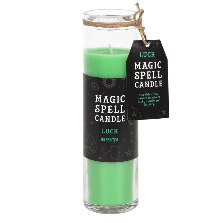 Opium protection/luck large glass spell candle
