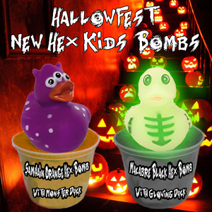 Hex Kids Halloweenfest Samhain orange Hexbombe mit Monsterente
