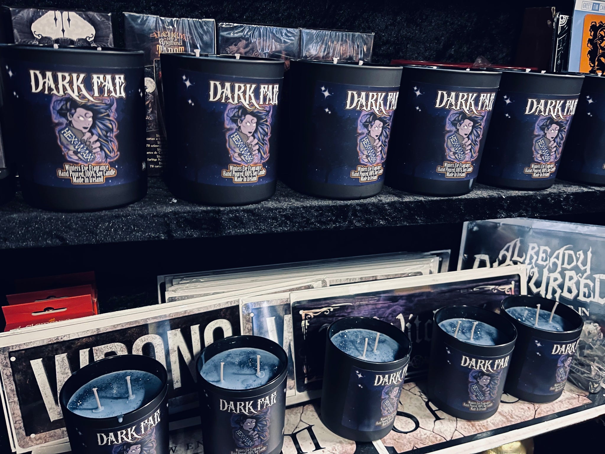 Dark Fae winters eve double wick soy metallic candle
