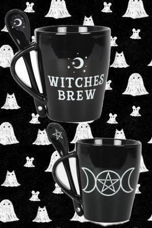 Witches brew mug and spoon set