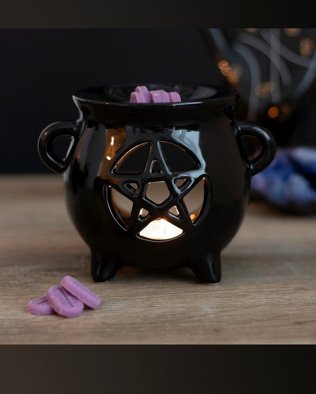 Pentagram /Triquetra cauldron wax burner