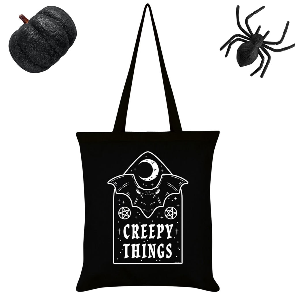 Creepy things tote bag