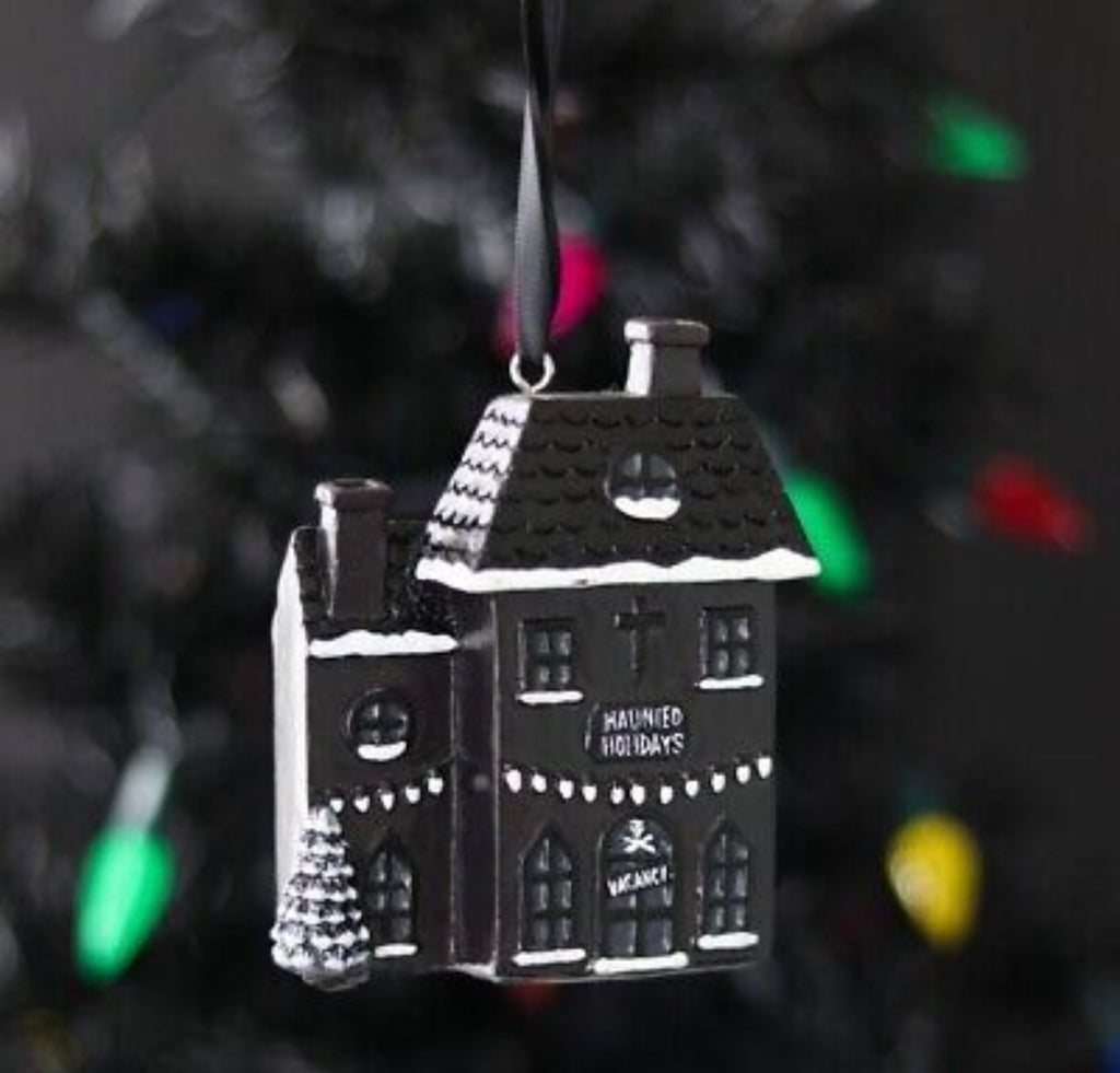 Haunted holidays house tree ornaments