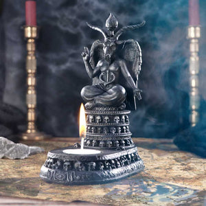 Teelichthalter mit Baphomet-Statue