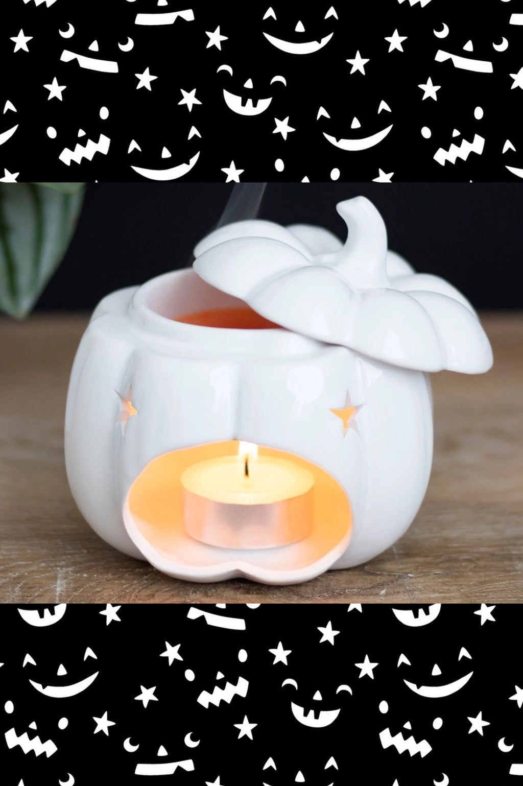 White pumpkin wax melt / oil burner