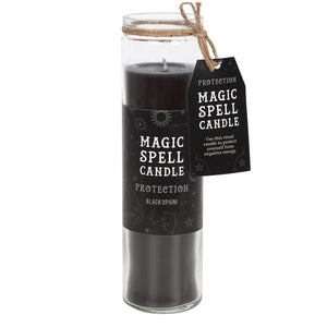 Opium protection/luck large glass spell candle