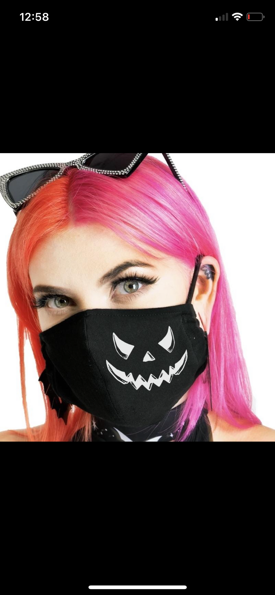 Bat mask/Jack o lantern black mask