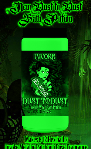 DUST TO DUST- Invoke metallic bath potion large 400g