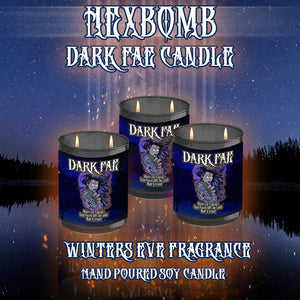 Dark Fae winters eve double wick soy metallic candle