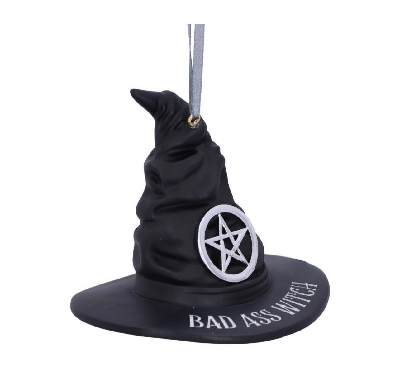 Bad ass witch hat hanging ornament