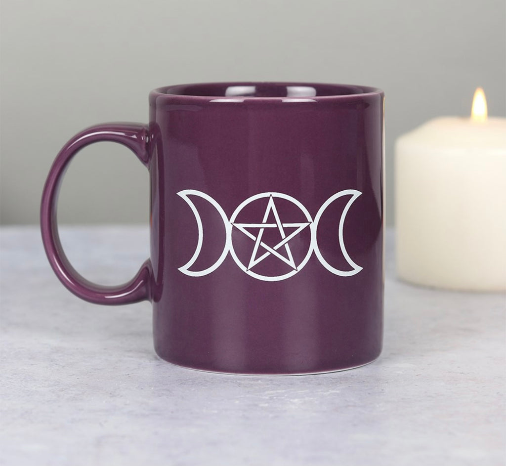 Purple triple moon mug