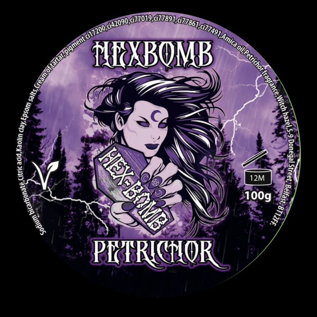 Petrichor-Hexbomb-Bombe in Metallic-Lila und Gold