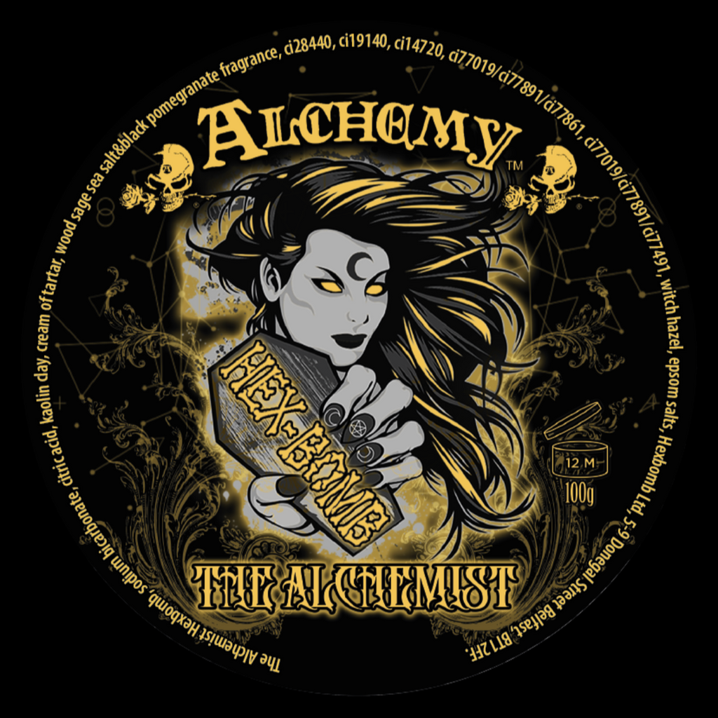 THE ALCHEMIST- BLACK AND GOLD METALLIC HEXBOMB xALCHEMY COLLAB